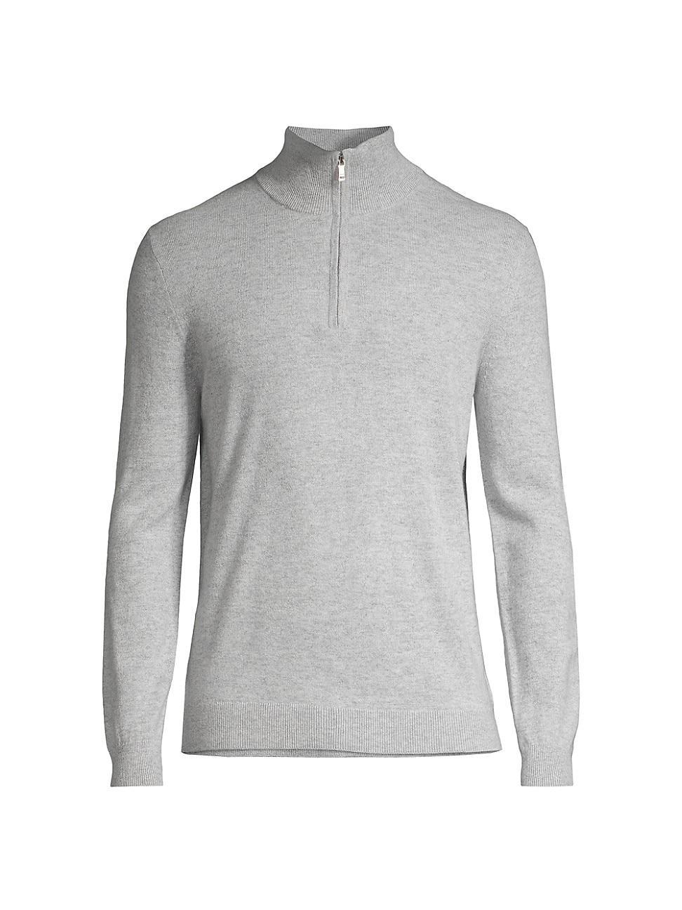 Mens Royal Cashmere Quarter-Zip Sweater Product Image