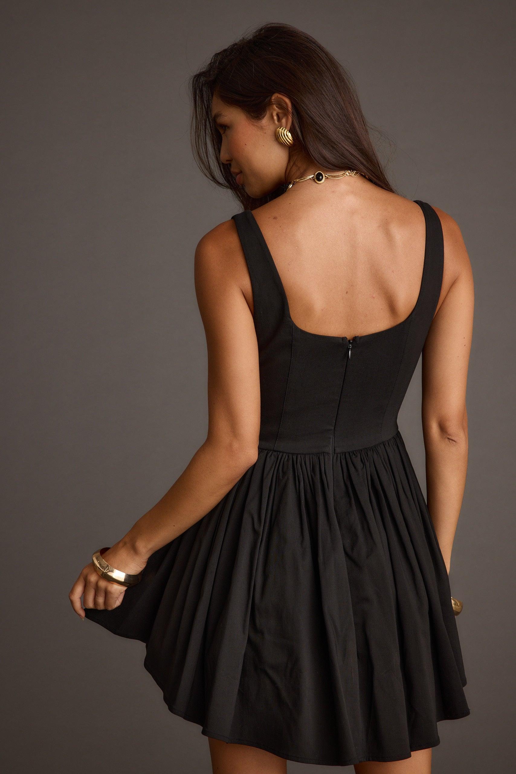 Kit Black Drop Waist Mini Dress Product Image