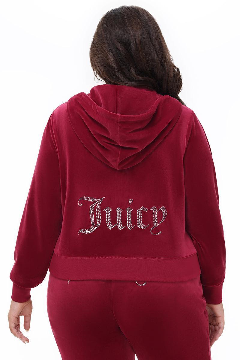 Plus-Size OG Big Bling Velour Hoodie Product Image