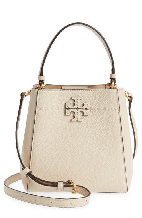 Tory Burch McGraw Small Leather Bucket Bag Product Image