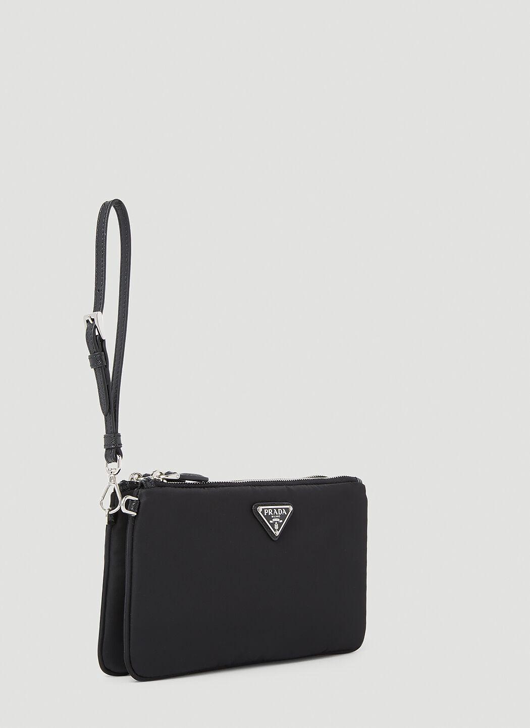 Logo Plaque Clutch Bag In Black Product Image