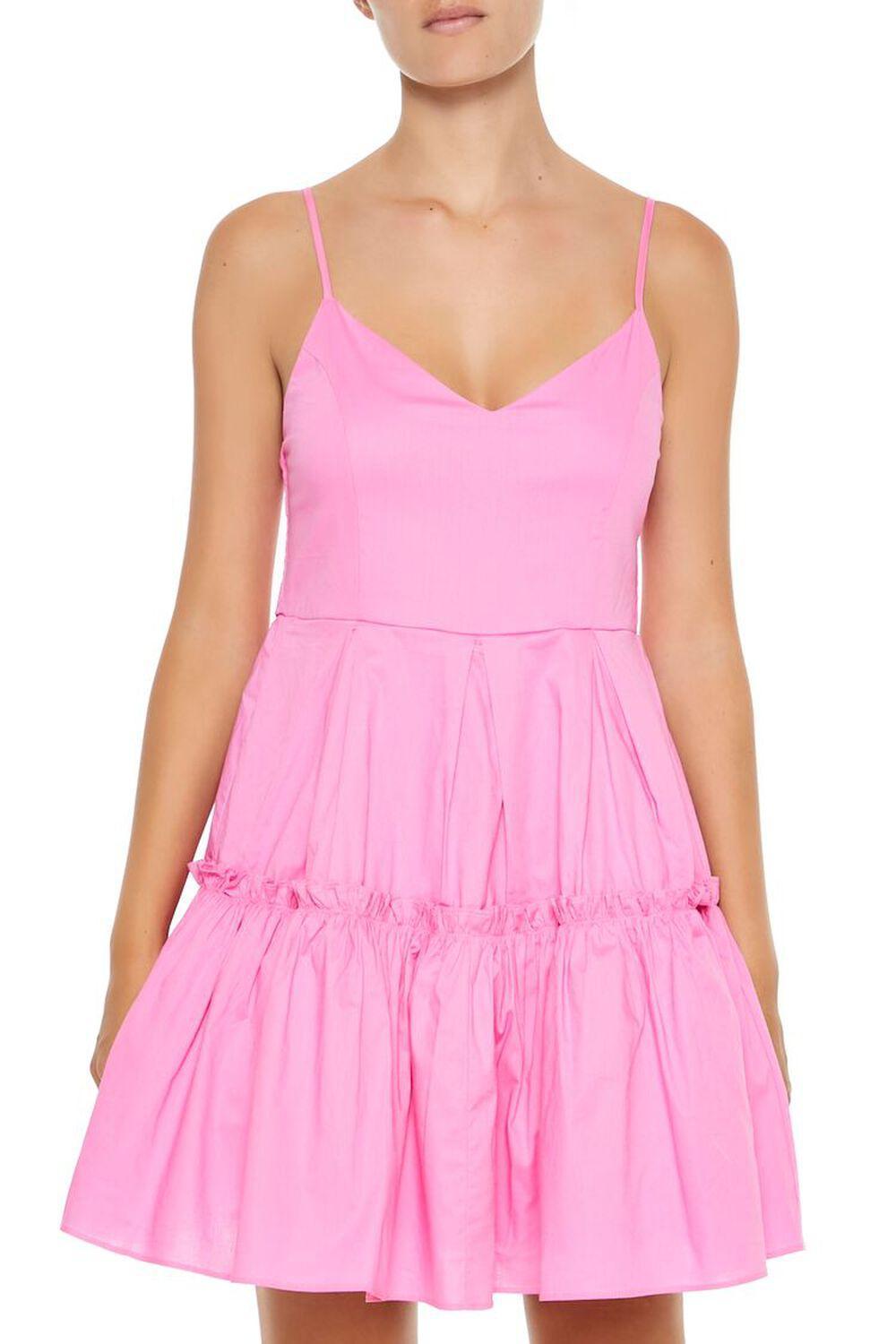 Pleated Flounce Cami Mini Dress | Forever 21 Product Image