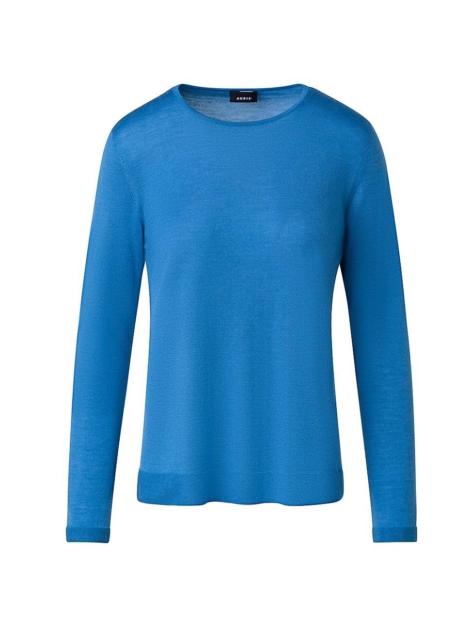 Womens Cashmere & Silk-Blend Knit Sweater Product Image