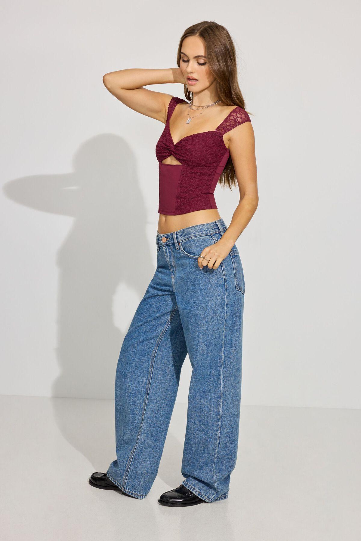 Low Rise Baggy Jeans Product Image