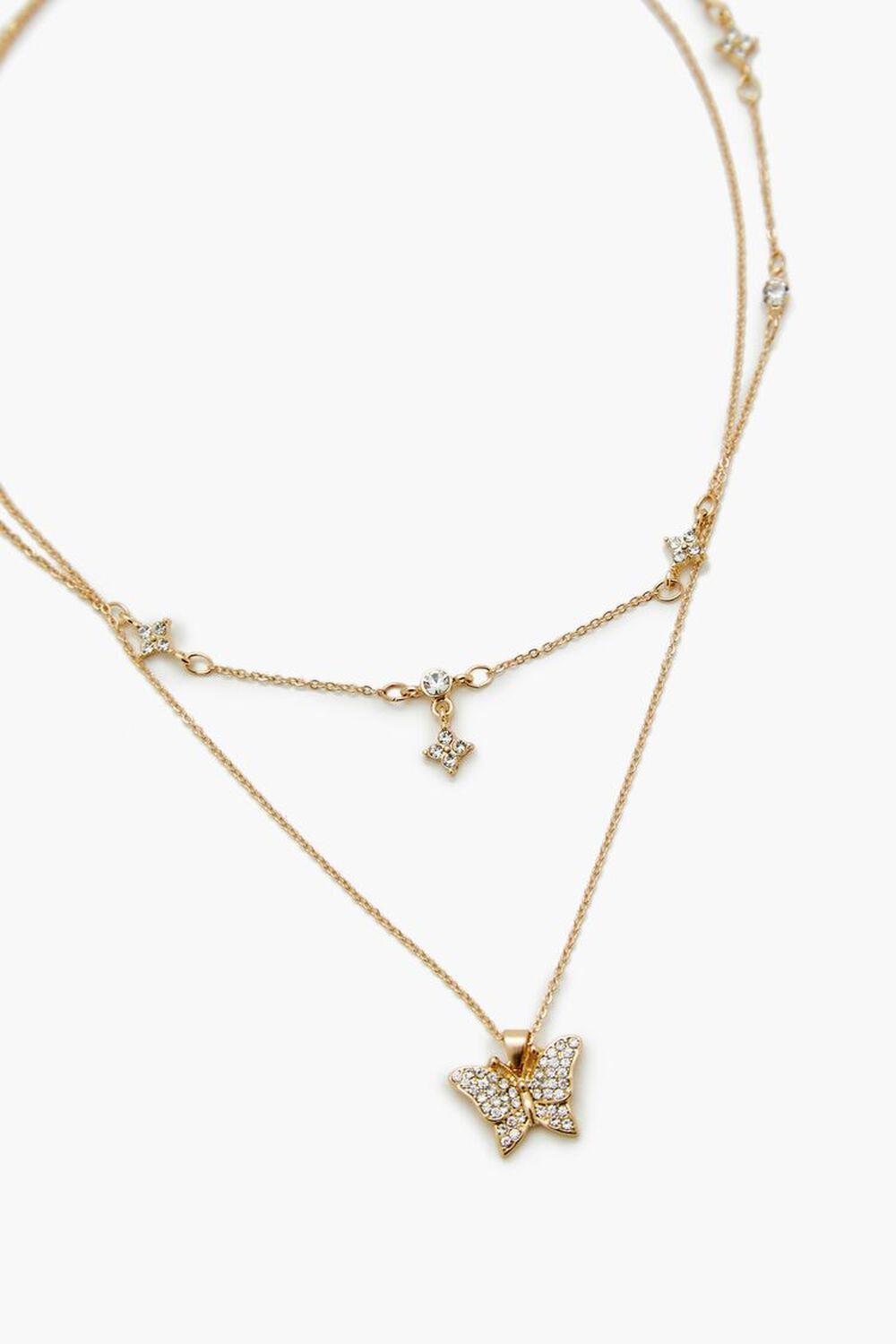 Layered Butterfly Necklace Set | Forever 21 Product Image