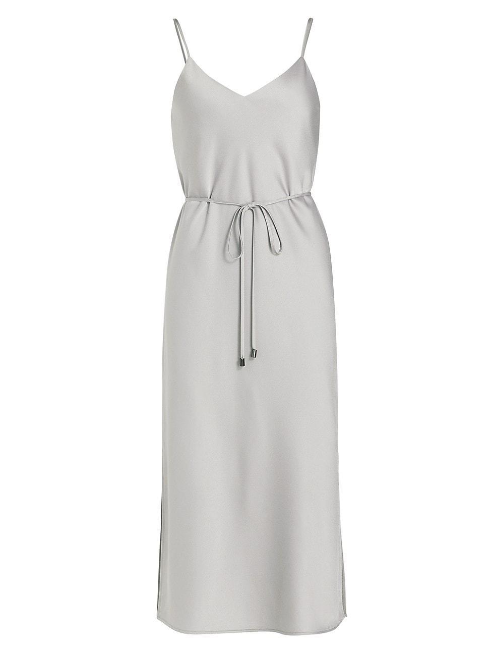 Womens Lilli Belted Satin Midi-Dress Product Image