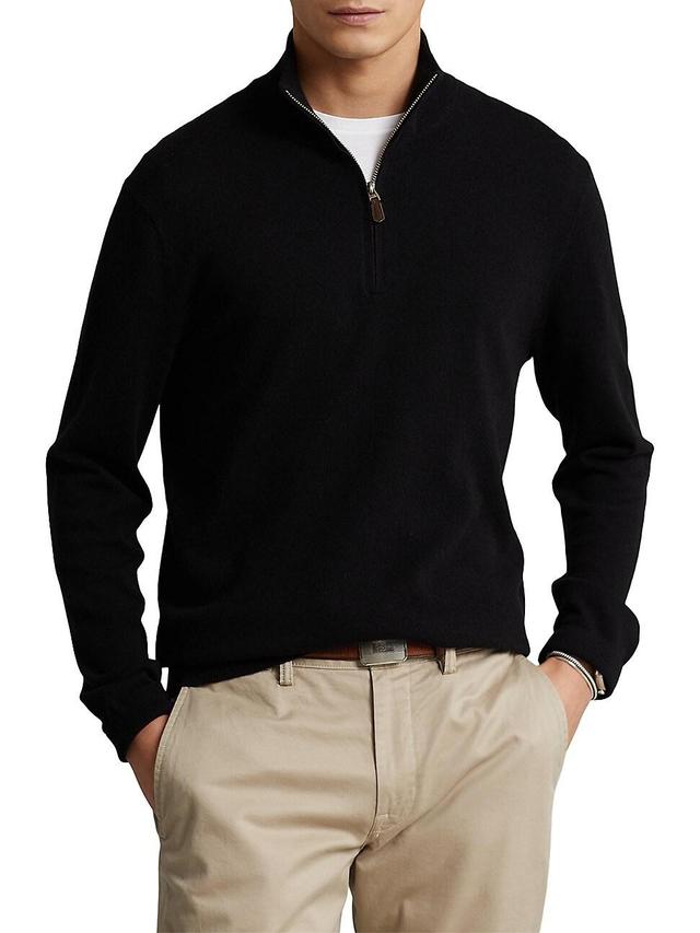 Mens Wool Quarter-Zip Sweater Product Image