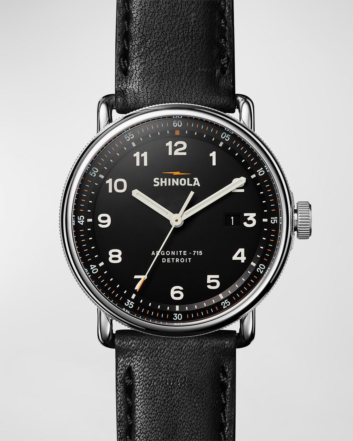 Shinola The Canfield Leather Strap Watch, 43mm Product Image