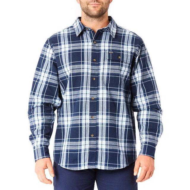 Mens Smiths Workwear Buffalo Plaid Flannel Button-Down Shirt New Grey Product Image