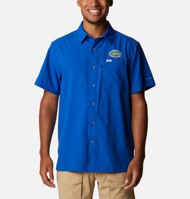 Mens Columbia Pfg Royal Florida Gators Slack Tide Camp Button-Up Shirt Product Image