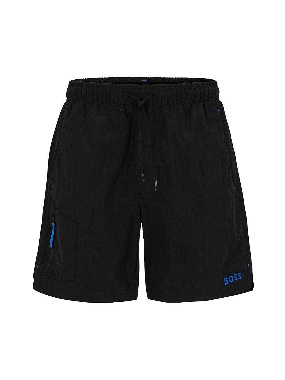 Mens Swim Shorts In Quick-Drying Fabric With Embroidered Logo Product Image