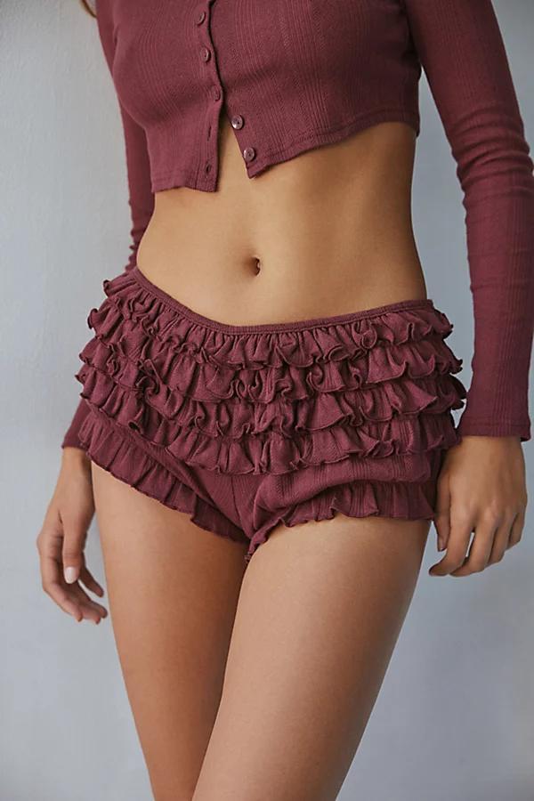 Out From Under Keke Ruffled Pointelle Bloomer Short Womens at Urban Outfitters Product Image