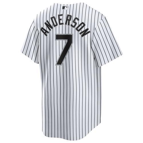 Nike Mens Tim Anderson Nike White Sox Replica Player Jersey - Mens White/Black Product Image