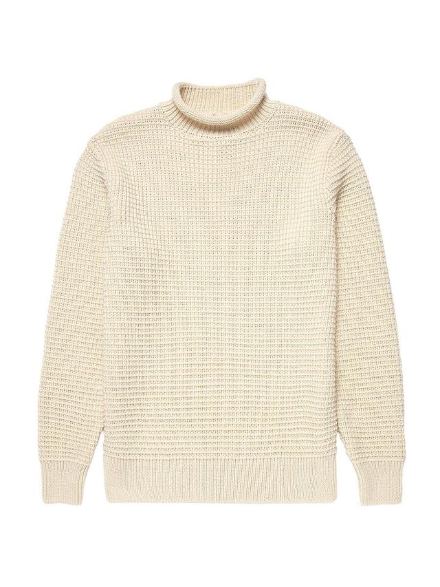 Mens Fisherman Wool Sweater Product Image