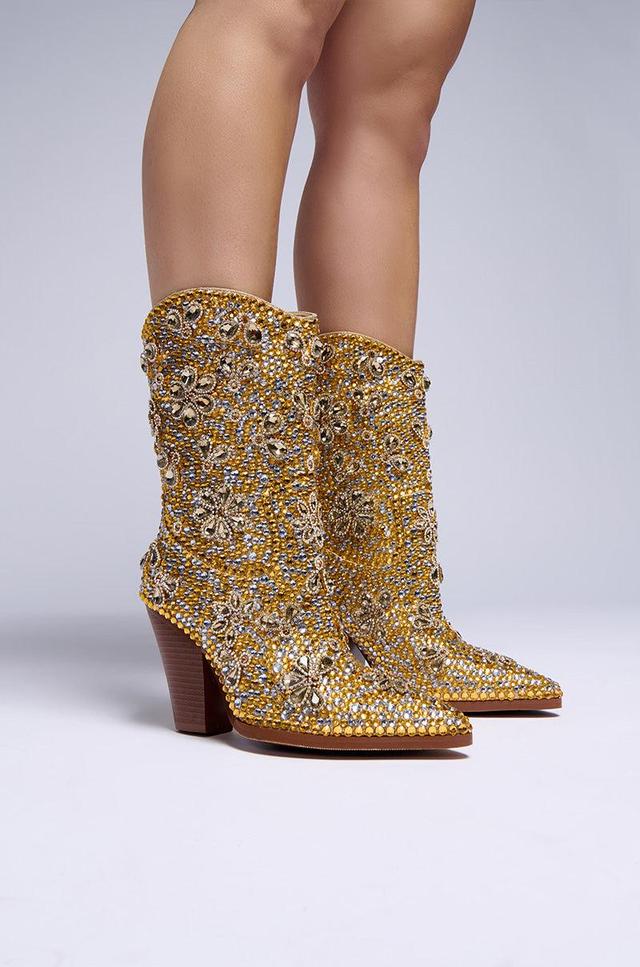 AZALEA WANG CONSUELOS EMBELLISHED WESTERN BOOTIE Product Image