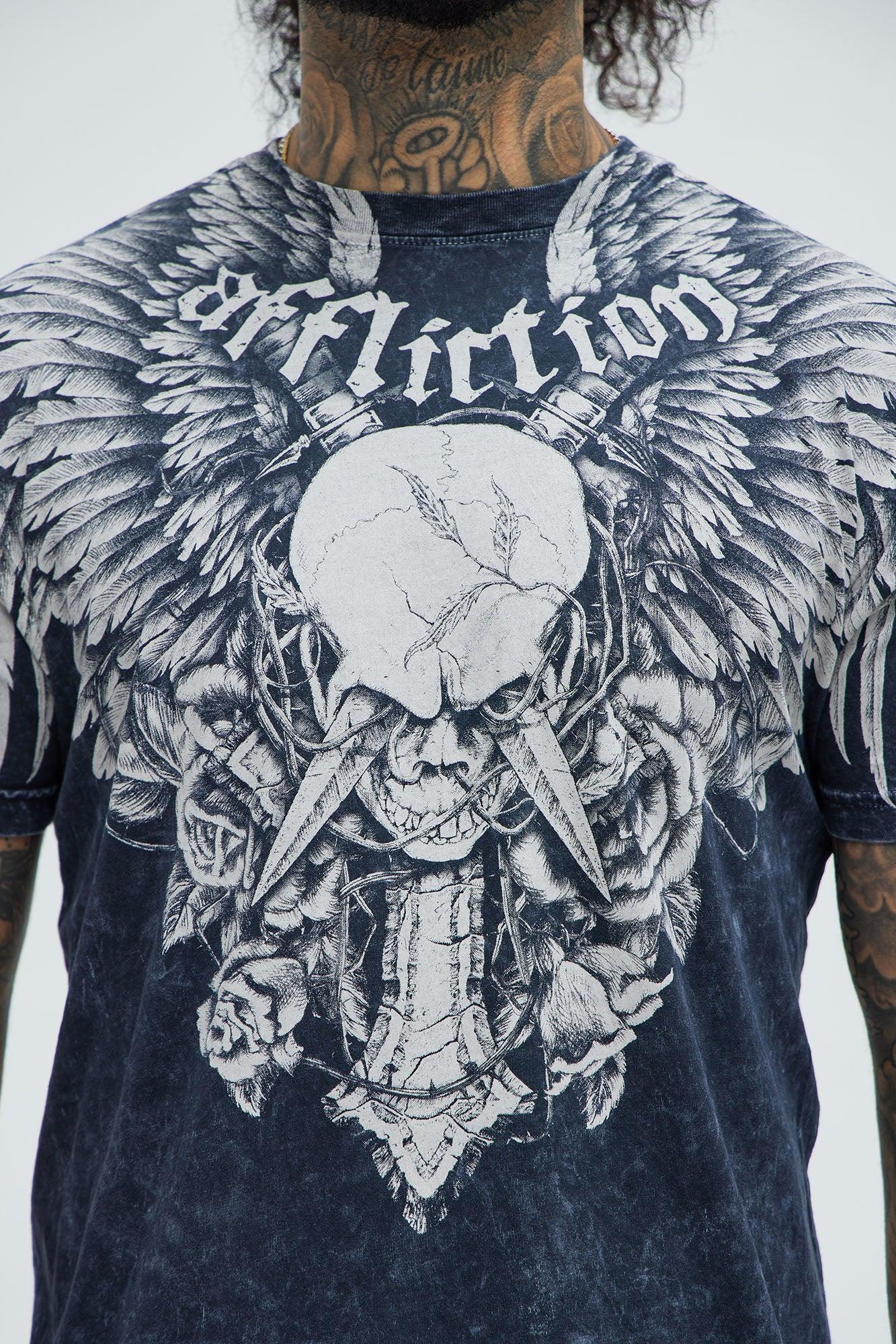 Affliction Crossed Over Short Sleeve Tee - Black Product Image