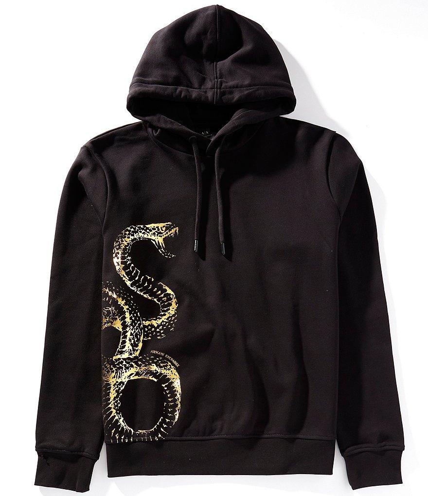 Armani Exchange Snake Graphic Logo Fleece Hoodie product image