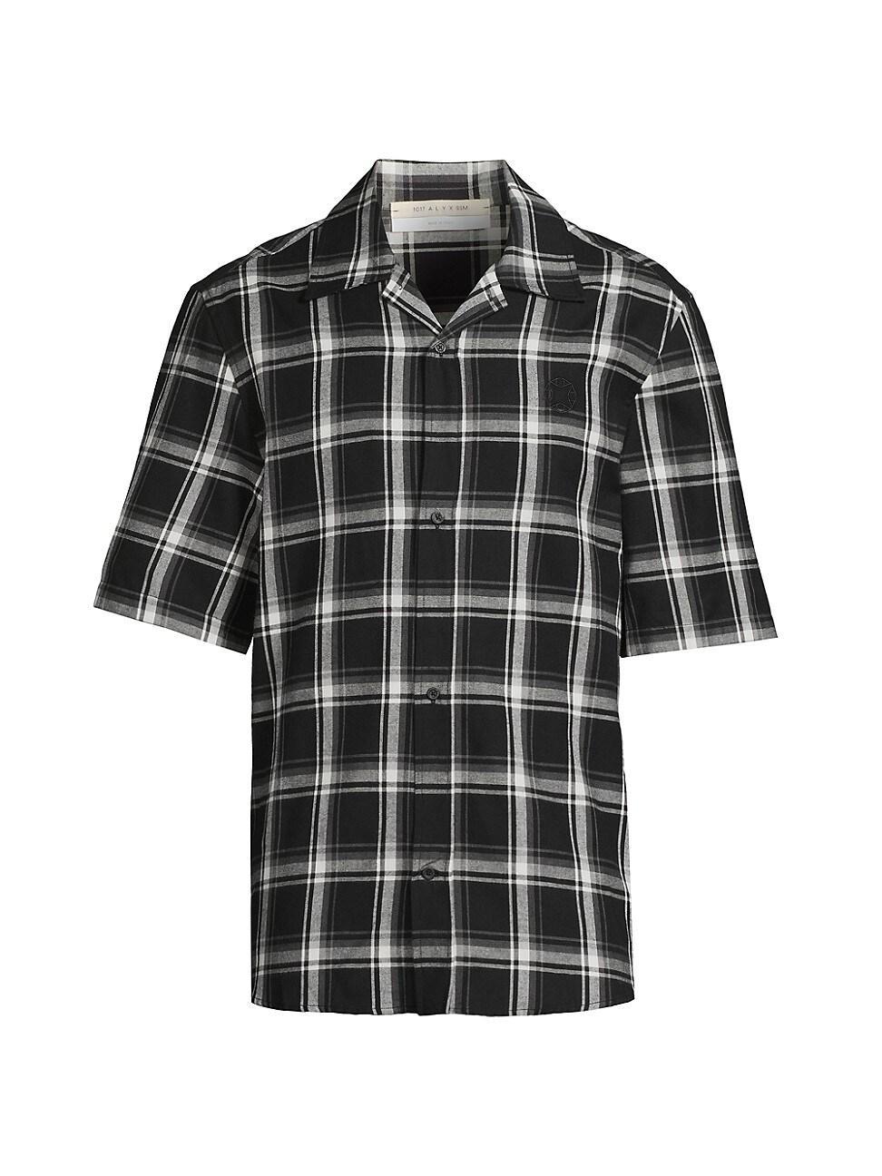 Mens Plaid Cotton Camp Shirt Product Image