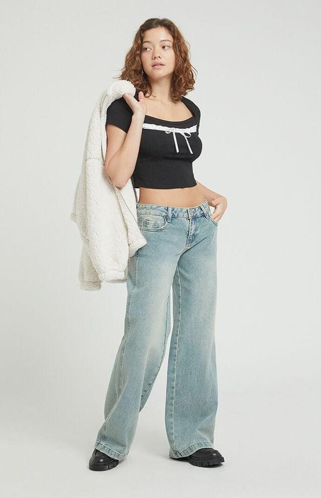 Womens Casey Tint Low Rise Baggy Jeans - Product Image