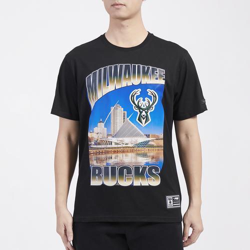 Pro Standard Mens Bucks Graphic Gradient SJ T-Shirt - Black/Black Product Image