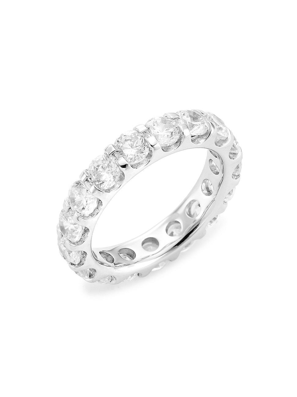 Womens 14K White Gold & 5 TCW Diamond Eternity Band Product Image