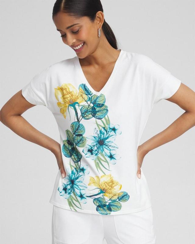 Women's Floral Print Tee Product Image