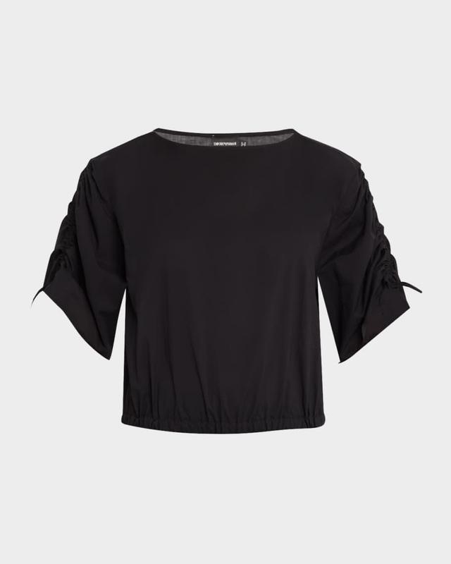 Ruched-Sleeve Blouse Product Image