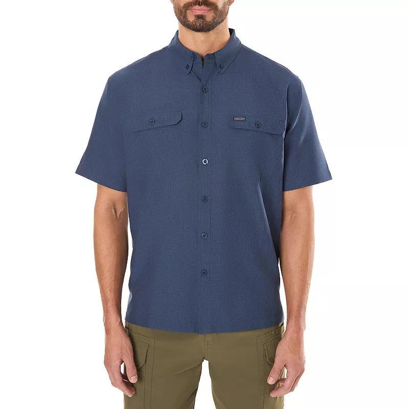 Big & Tall Smiths Workwear Short Sleeve Breezy Performance Shirt, Mens Blue Product Image