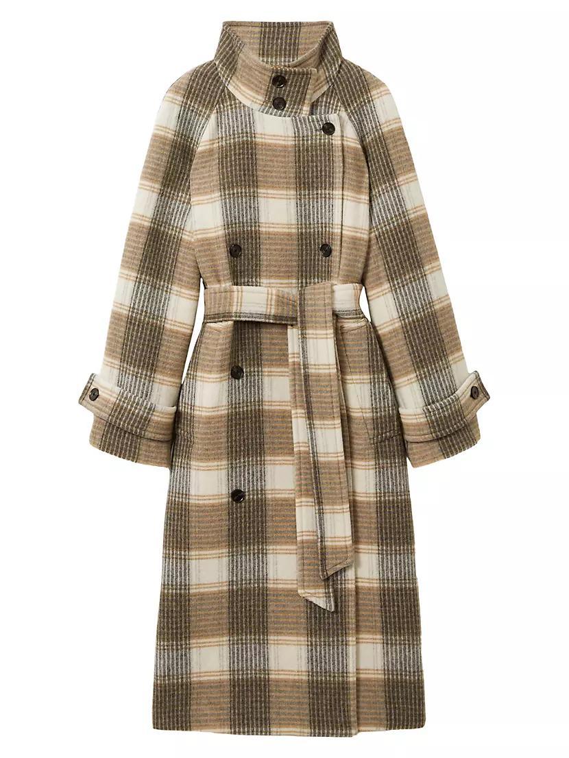 Piper Check Wool-Blend Coat Product Image