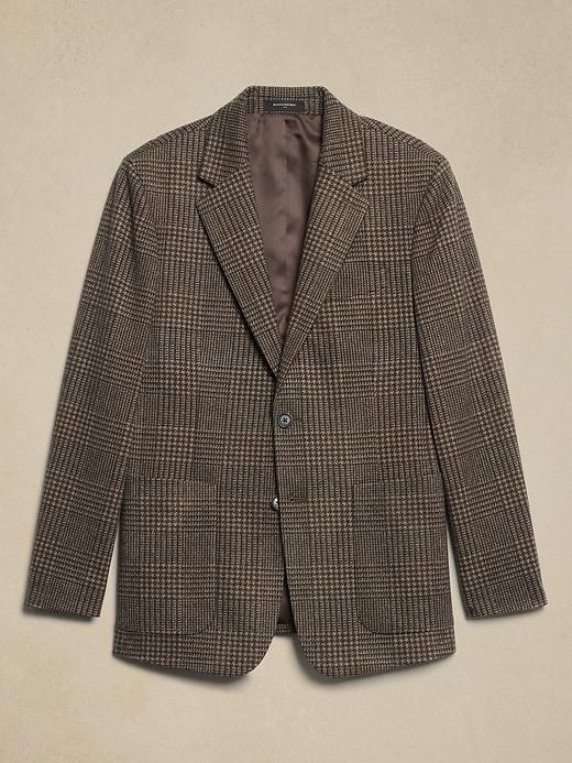 Tailored-Fit Brown Glen Plaid Jacket Product Image