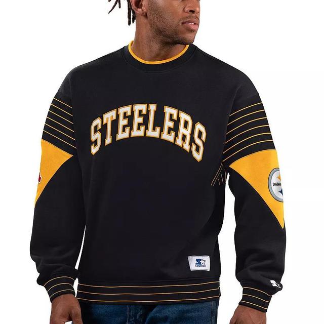 Mens Starter Pittsburgh Steelers Face-Off Pullover Sweatshirt Product Image