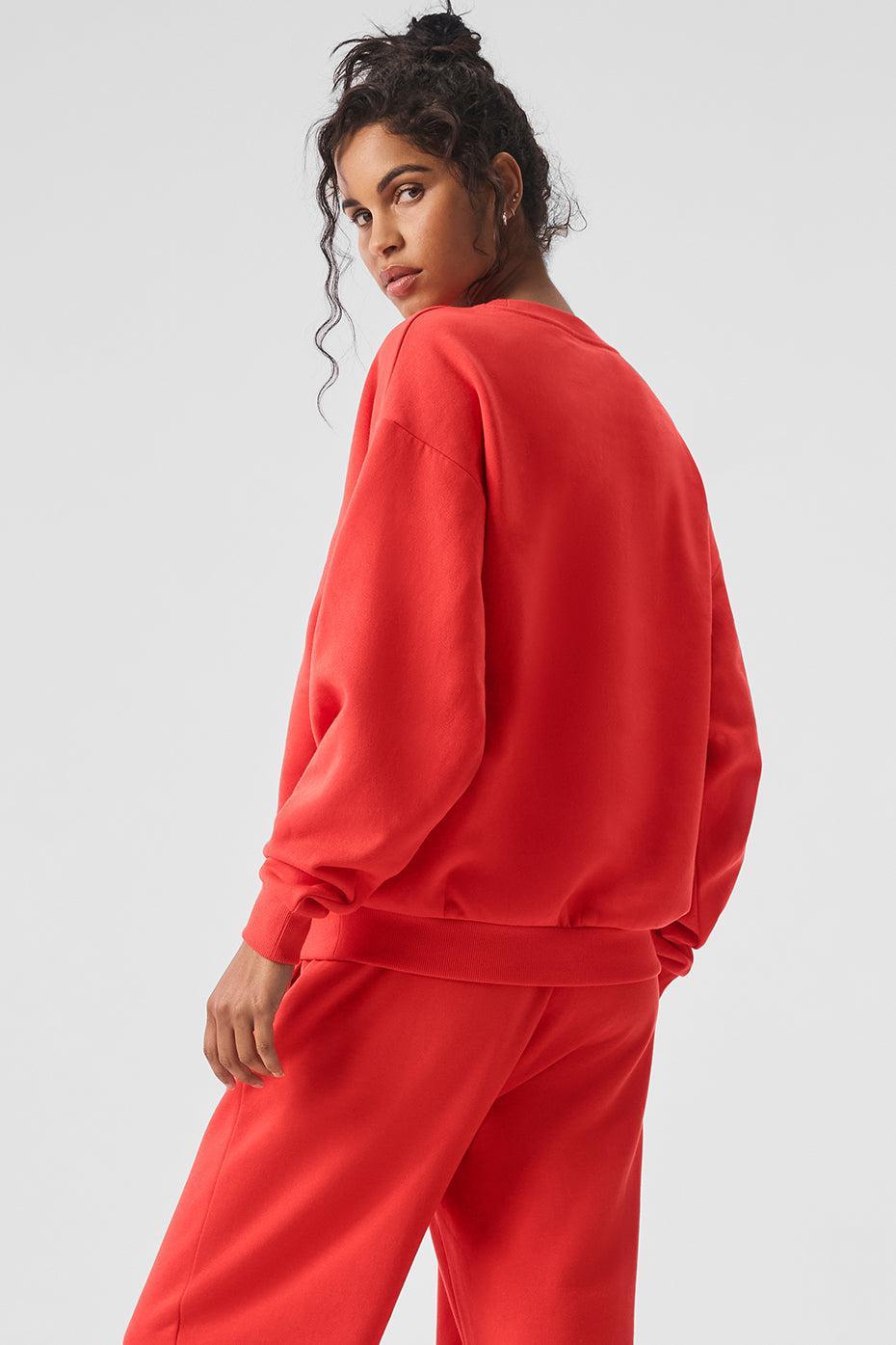 Accolade Crew Neck Pullover - Red Hot Summer Female Product Image