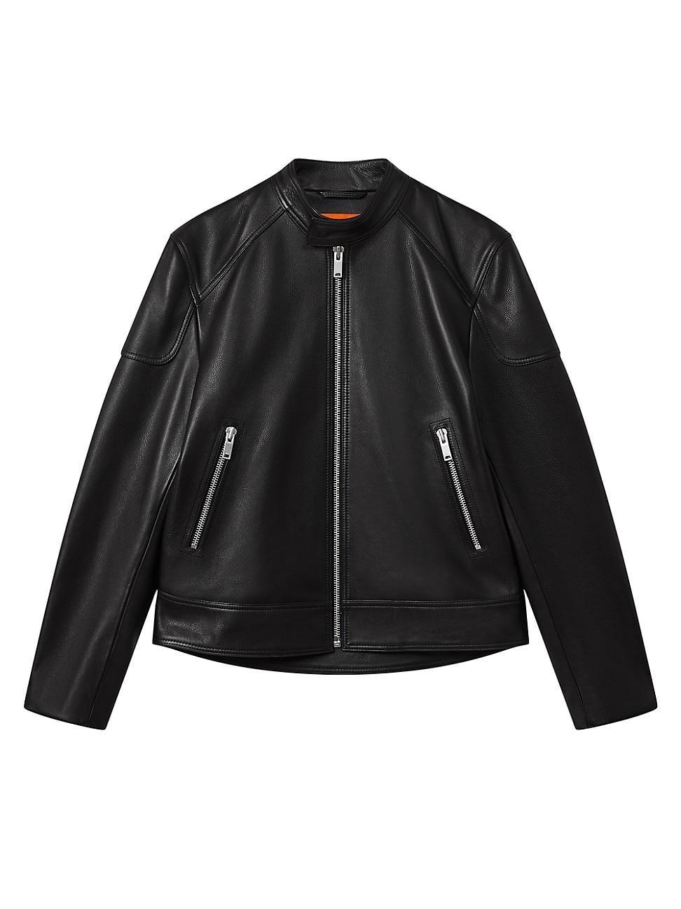 Mens Reiss x McLaren F1 Team Piston Leather Moto Jacket Product Image