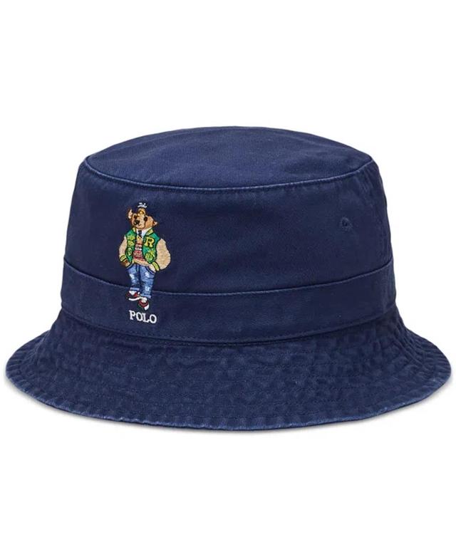 POLO RALPH LAUREN Men's Polo Bear Twill Bucket Hat In Newport Navy Product Image