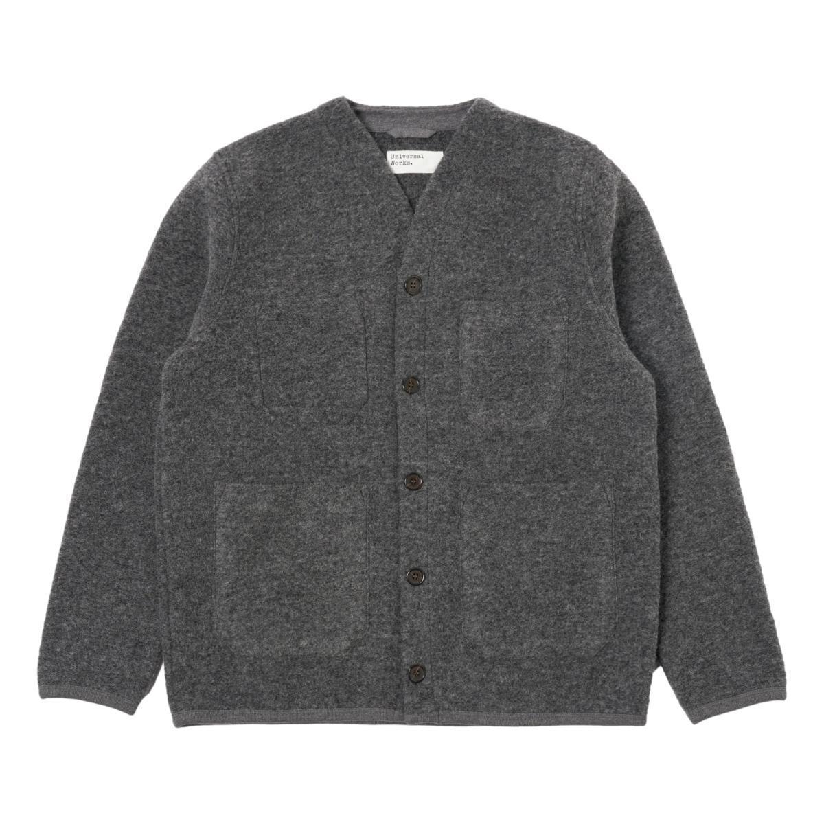 Cardigan Grey Marl Wool Fleece Product Image