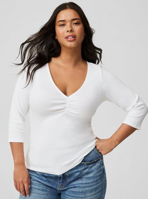 Ribbed V-Neck Top product image