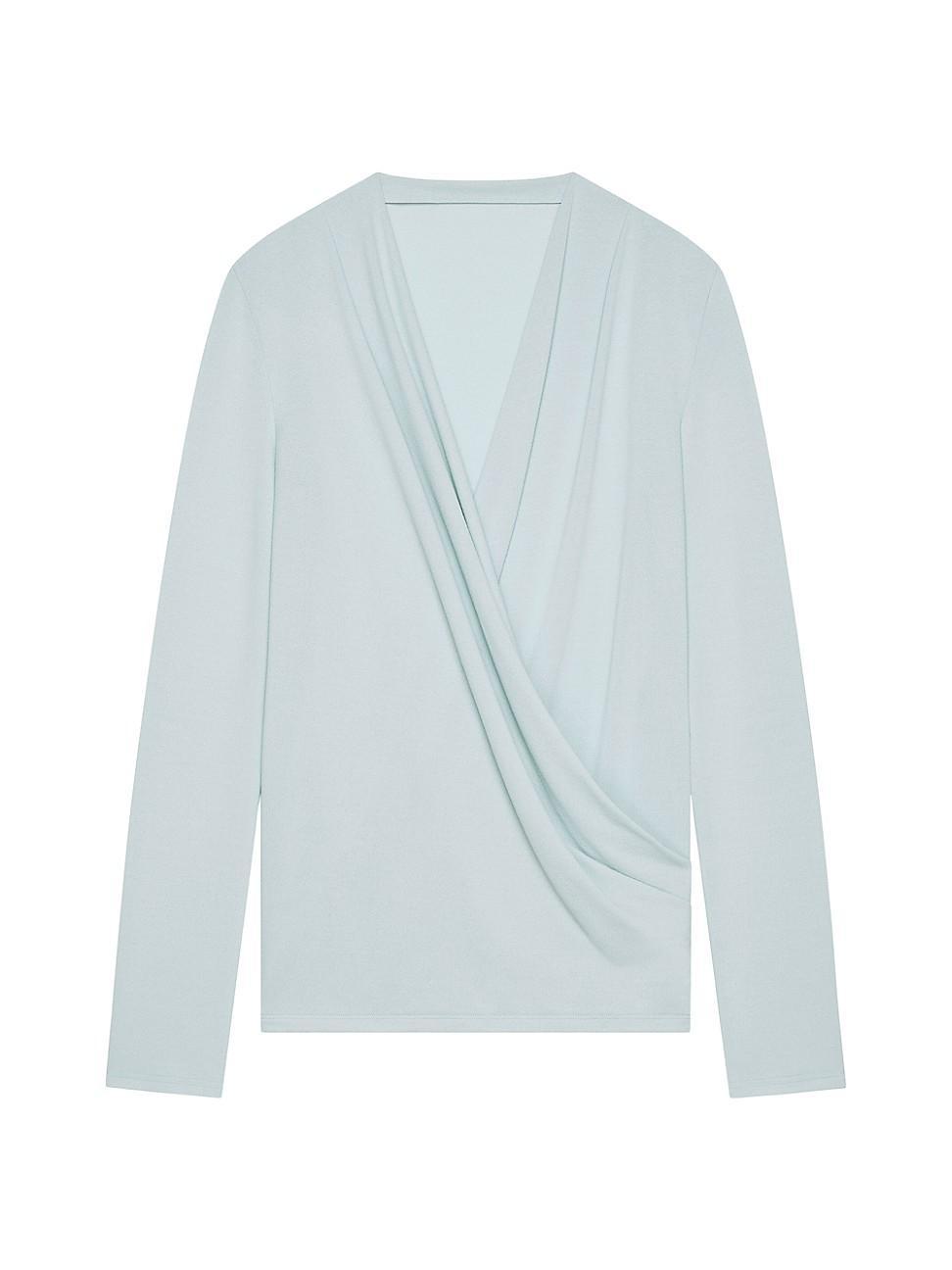 Womens Draped Blouse in Crepe Jersey Product Image