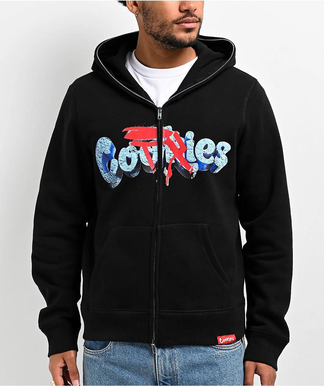 Cookies x OTXBOYZ Wave Runner Black Zip Hoodie Product Image