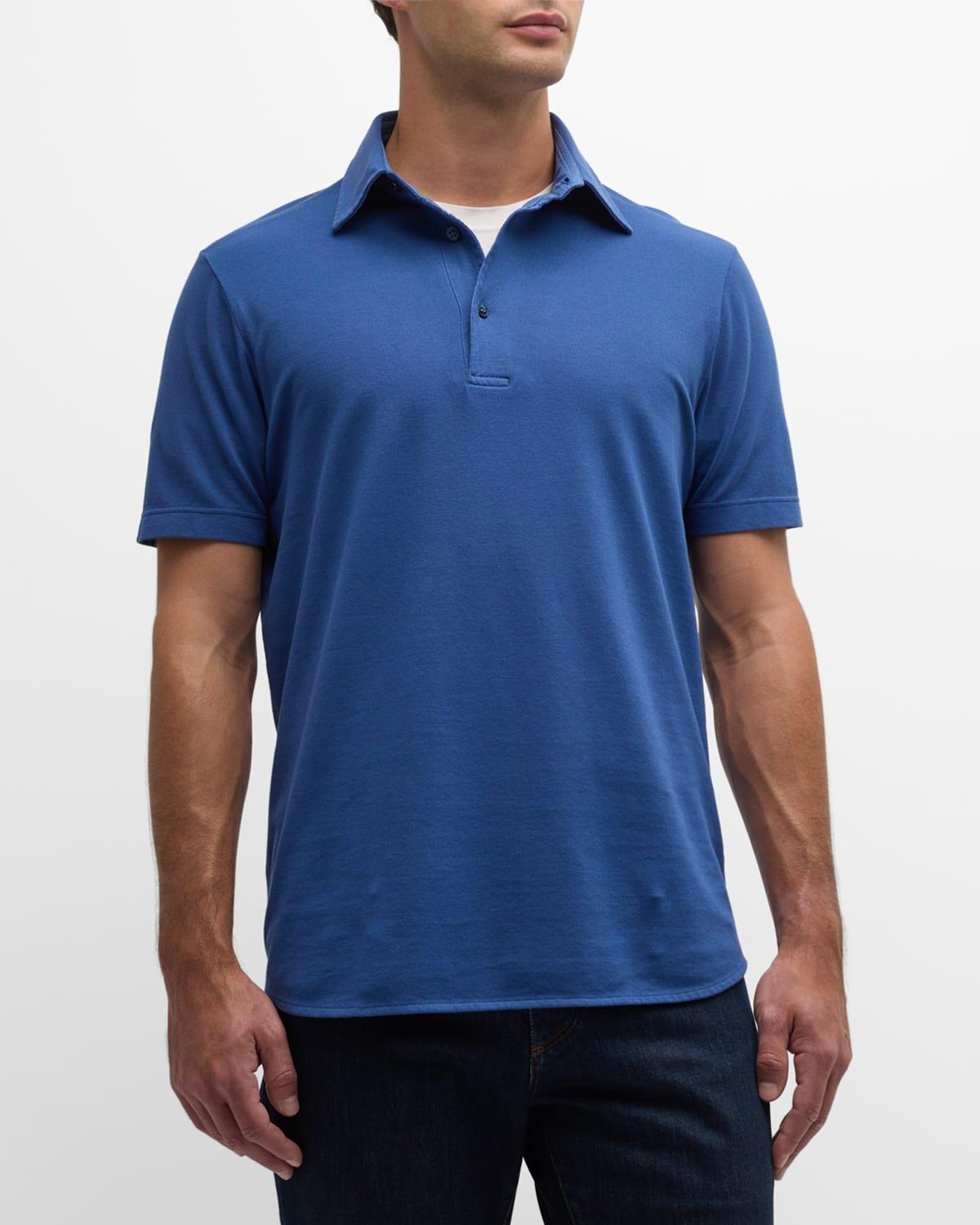 Mens Piqu Dyed Polo Shirt Product Image