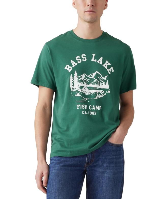 Levis Mens Bass Lake Relaxed Fit Short Sleeve Crewneck Graphic T-Shirt Product Image