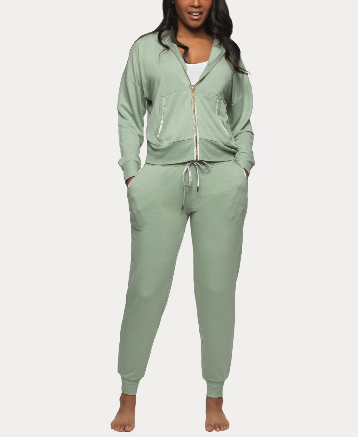 Felina Womens Aria Zip Up Hoodie and Jogger Lounge Set Product Image