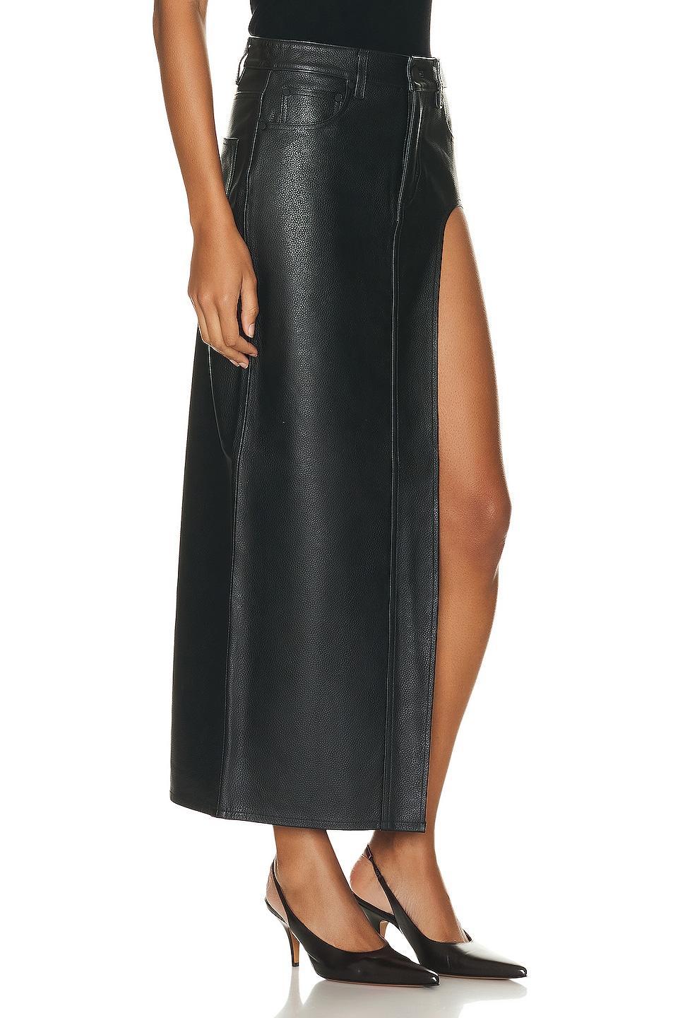 GRLFRND The Leather Blanca Skirt Size 26, 29. Product Image