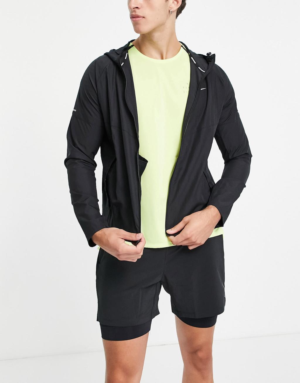 Nike Running Element Dri-FIT zip jacket in black Product Image