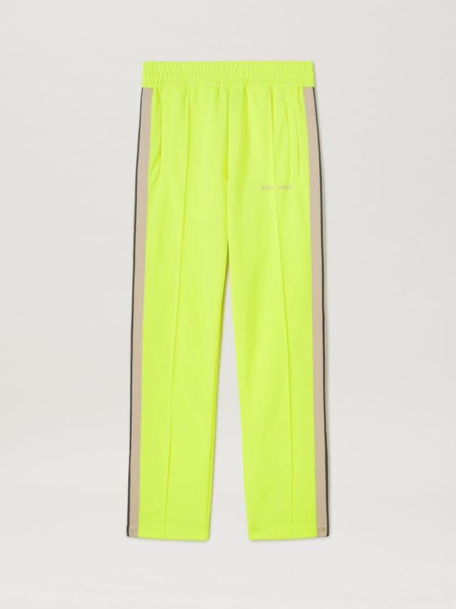 CLASSIC LOGO FLUO TRACK Pants in yellow  - Palm Angels® Official  Product Image