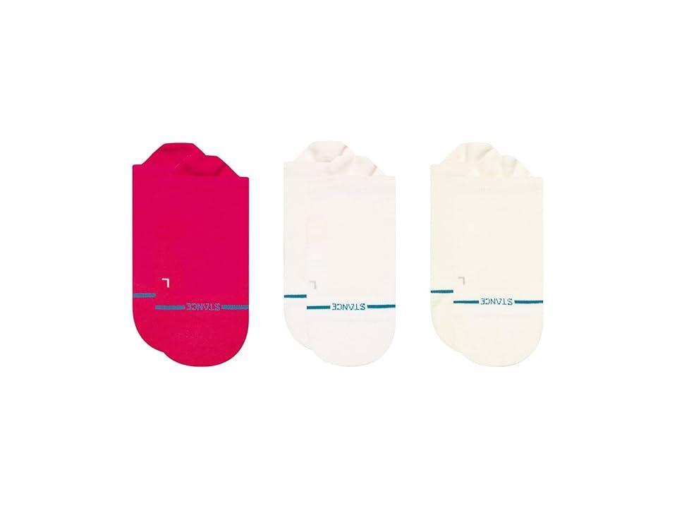 Stance Iconic Light Tab 3-Pack (Magenta) Women's Crew Cut Socks Shoes Product Image