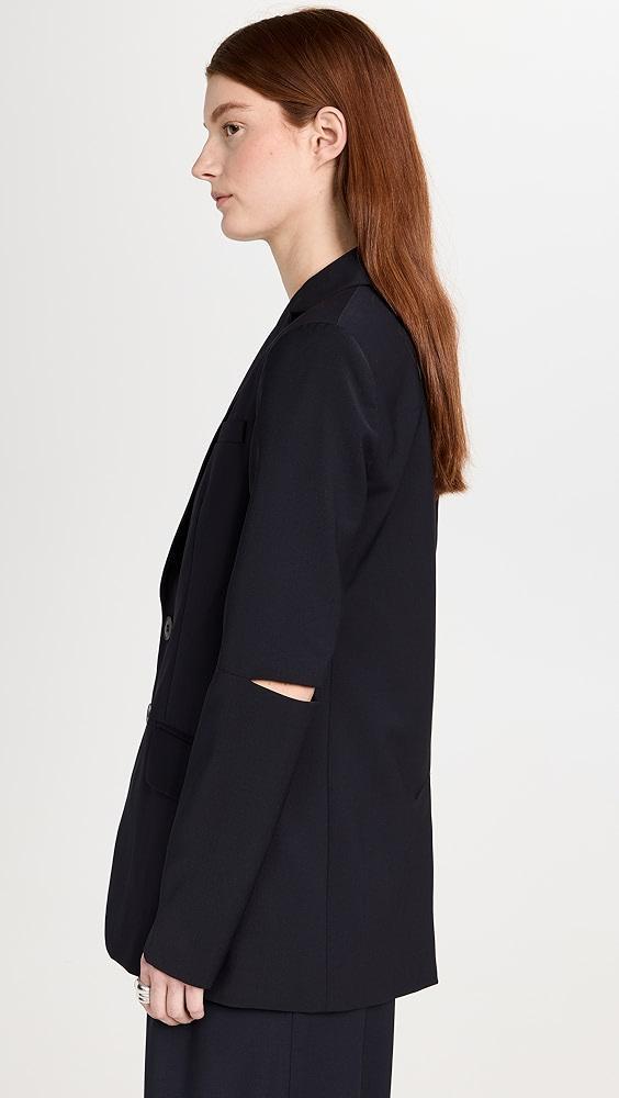 Tibi Tropical Wool Cutout Sleeve Marlon Blazer | Shopbop Product Image