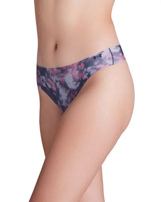 Women's UA Pure Stretch 3-Pack Printed No Show Thong Product Image