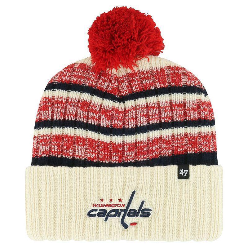 Mens 47 Cream Washington Capitals Tavern Cuffed Knit Hat with Pom Product Image