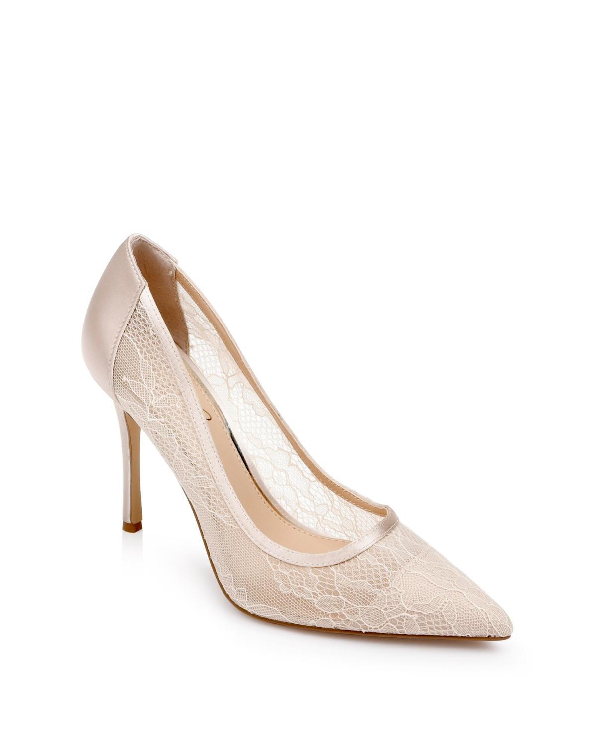 Jewel Badgley Mischka Womens Gia Lace Stiletto Evening Pumps Product Image