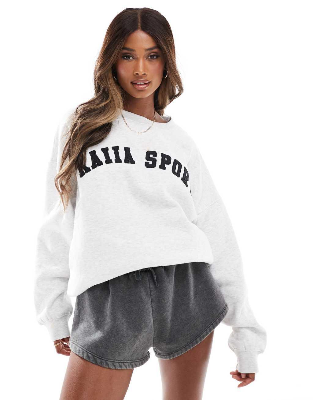 Kaiia logo sweatshirt in light gray Product Image